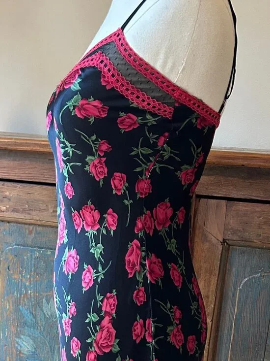 Vintage Betsey Johnson New York Silk Lace Mesh Slip Dress - Picture 7 of 14